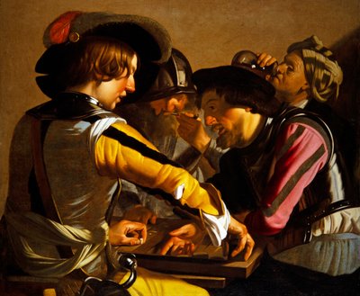 De backgammonspelers door Theodore van called Dirk Baburen