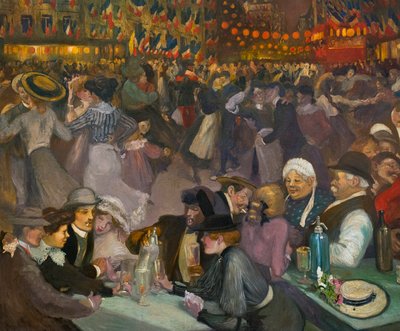 De dans op de nationale feestdag (14 juli) - Alexandre Theophile Steinlen (1859-1923) - detail van 