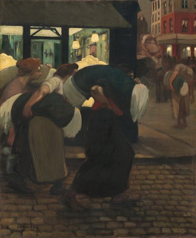 De wasvrouwen door Theophile Alexandre Steinlen