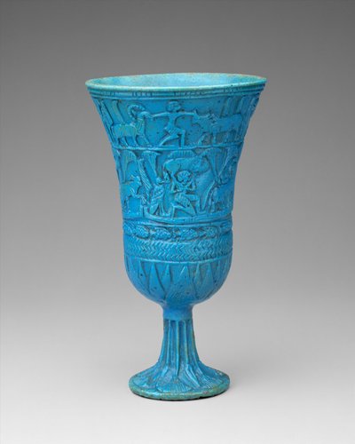 Lotiforme kelk, ca. 945-664 v.Chr. door Third Intermediate Period Egyptian