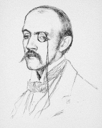 Portret van Henri de Régnier, ca. 1898 door Théo van Rysselberghe