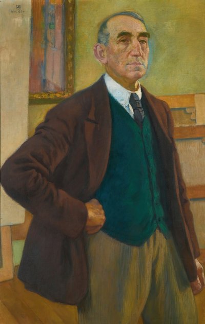 Zelfportret in een Groene Vest, 1924 door Théo van Rysselberghe
