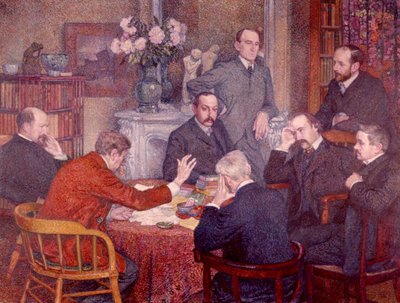De Lezing, 1903 door Théo van Rysselberghe