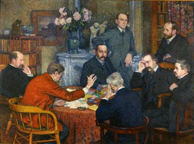 De lezing door Emile Verhaeren, 1903 door Théo van Rysselberghe