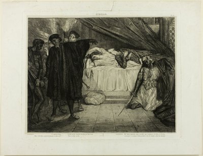 O Spartaanse hond, plaat vijftien uit Othello door Théodore Chassériau