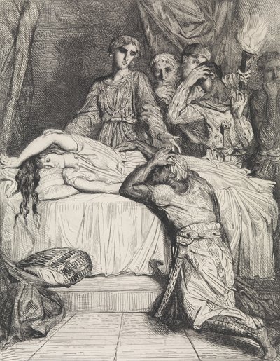 Oh! Oh! Oh!: plaat 14 uit Othello Act 5, Scene 2, geëtst 1844, herdrukt 1900 door Théodore Chassériau