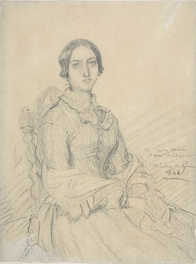 Portret van barones Chassériau door Théodore Chassériau