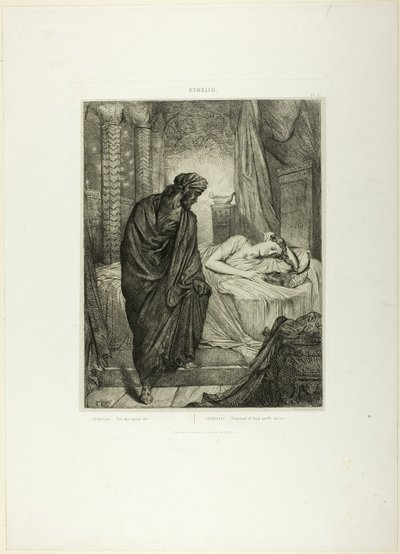 Toch Moet Ze Sterven, plaat elf uit Othello door Théodore Chassériau