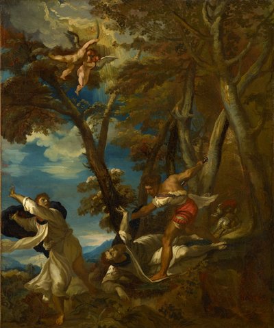 Het martelaarschap van de heilige Petrus (naar Titiaan) door Theodore Gericault