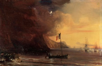 Transport met Napoleons lichaam door Jean Antoine Theodore Gudin