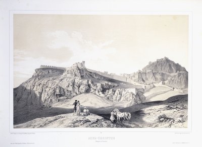 De Akropolis in Korinthe door Théodose du Moncel