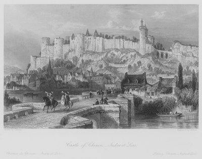 Kasteel van Chinon, Indre-et-Loir door Thomas (after) Allom