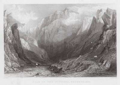 Vale of the Winnets, Derbyshire (gravure) door Thomas (after) Allom
