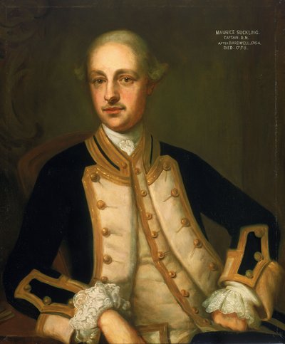 Kapitein Maurice Suckling (1725-1778) door Thomas (after) Bardwell