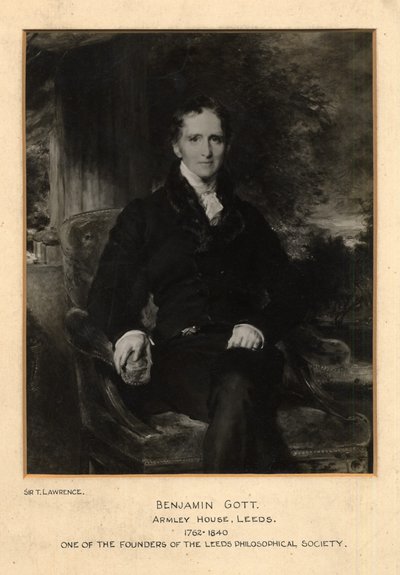Portret van Benjamin Gott door Thomas (after) Lawrence