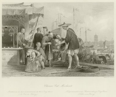 Chinese kattenhandelaren door Thomas Allom