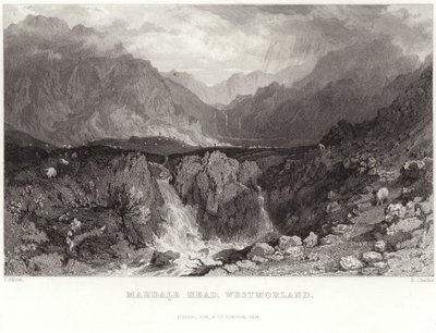 Mardale Head in Westmorland door Thomas Allom