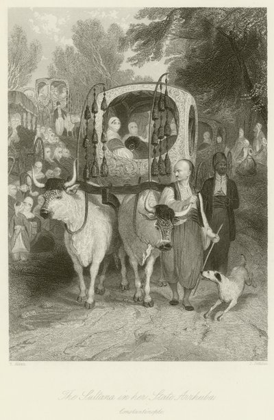 De Sultana in haar staatsie Arrhuba door Thomas Allom