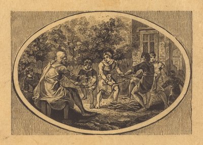De oude man en zijn zonen door Thomas Bewick