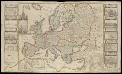Nieuwe kaart van Europa, c.1720 door Thomas Bowles