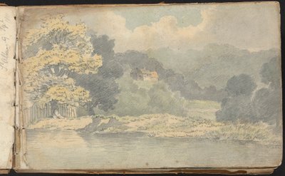 Album van Landschap- en Figurenstudies: Landschap bij St. Albans door Thomas Bradshaw
