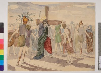 Veronica veegt Jezus gezicht af door Thomas Burke