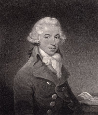 Portret van Ignace Pleyel (1757-1831) gegraveerd door William Nutter door Thomas Bush Hardy