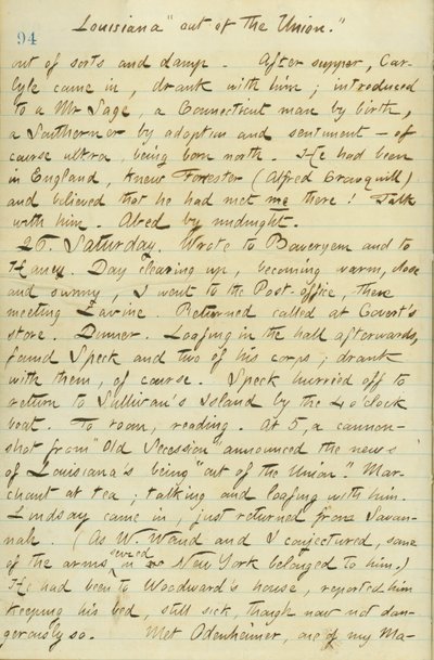 Thomas Butler Gunn Dagboeken- Volume 15, pagina 104, 25 januari 1861 door Thomas Butler Gunn