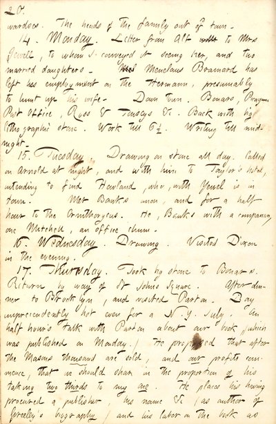 Dagboeken van Thomas Butler Gunn - Volume 8, pagina 27, 13-17 juli 1856 door Thomas Butler Gunn
