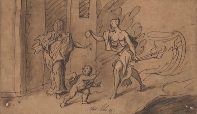 Ceres en Abas: Ovidius, Metamorphoses, Boek 5 door Thomas Carwitham