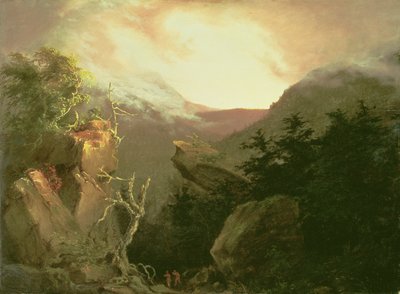 Zonsopgang in de bergen door Thomas Cole