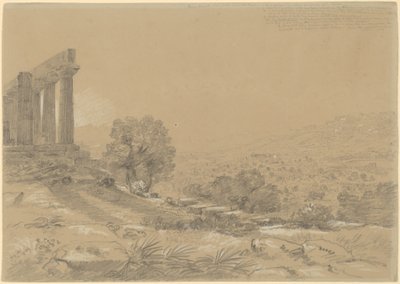 Tempel van Juno, Agrigentum door Thomas Cole