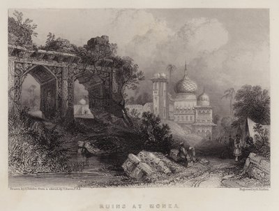Ruïnes in Monea door Thomas Colman Dibdin