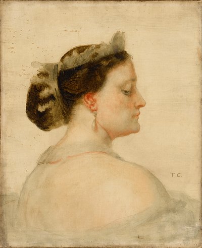 Portret van Mathilde Bonaparte 1820-1904, Franse prinses door Thomas Couture