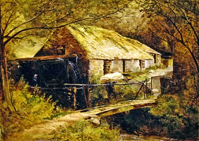 Dolgelly Molen, Noord-Wales door Thomas Creswick