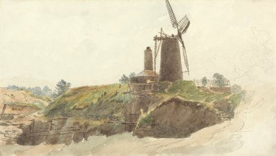 Landschap met Windmolen door Thomas Creswick