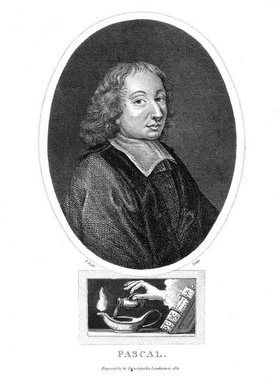 Blaise Pascal, 17e-eeuwse Franse filosoof, wiskundige, natuurkundige en theoloog, 1821 door Thomas Dale