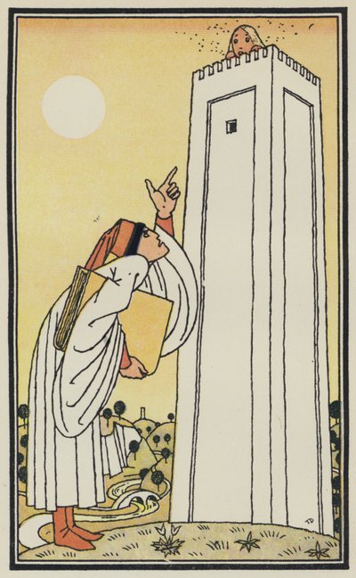 Illustratie voor De Decameron van Boccaccio (kleurenlitho) door Thomas Derrick