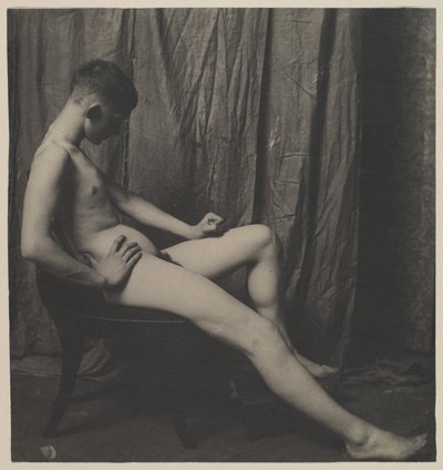 Naakt van Bill Duckett, bij de Art Students’ League van Philadelphia door Thomas Eakins