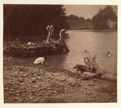 Studie voor zwemmen, 1883 door Thomas Eakins