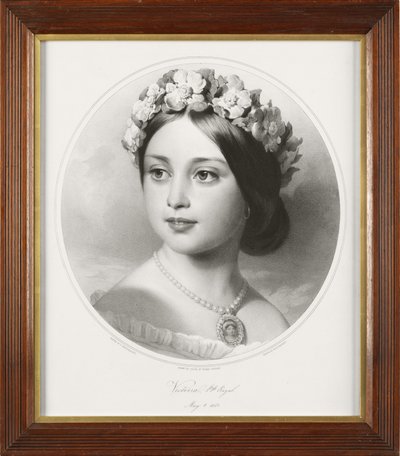Victoria, keizerin van Duitsland en koningin van Pruisen (litho op steen getekend) door Thomas Fairland