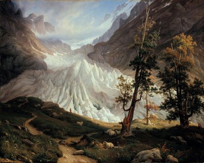 De lagere Grindelwald-gletsjer door Thomas Fearnley