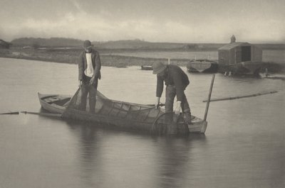 Het palingnet oppakken,1886 (foto) door Thomas Frederick Goodall