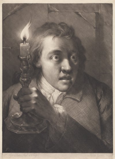 Mann mit Kerze door Thomas Frye