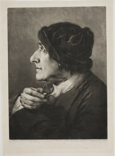 Oude Man met Bril, uit Levensgrote Hoofden door Thomas Frye