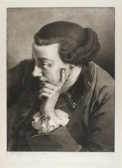 Portret van een jonge man, kijkend naar links (Zelfportret), uit Levensgrote hoofden door Thomas Frye