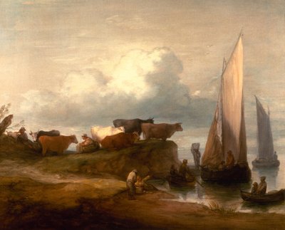 Een kustlandschap door Thomas Gainsborough