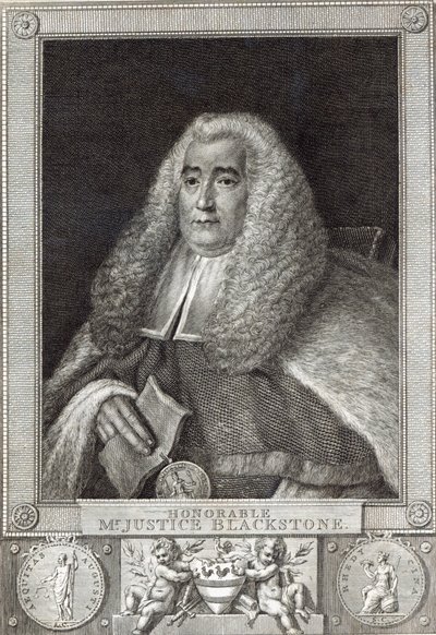 Eerwaarde Mr. Justice Blackstone, gegraveerd door Hall door Thomas Gainsborough