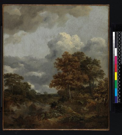 Landschap met een vijver, 1746-1747 door Thomas Gainsborough