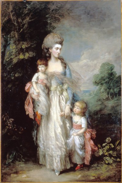 Mevrouw Elizabeth Moody met haar zonen Samuel en Thomas door Thomas Gainsborough